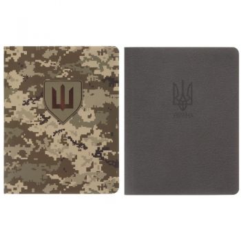 блокнот Buromax Military А6/64арк., обкл. та блок з синтетичного каменю, клітинка  ВМ.296190 (1/100)