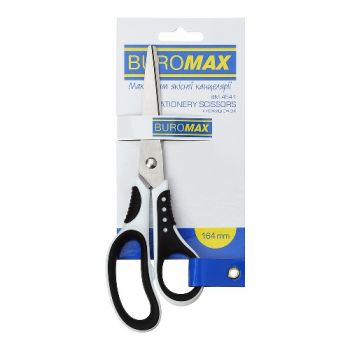 ножиці Buromax  офісні 16,4см. на бліст.  ВМ.4541  (12/144)