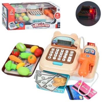 касовий апарат 16см., калькул., сканер, звук, продукти,гроші, на бат. в кор. 33х16х13см. CF8227 (28)