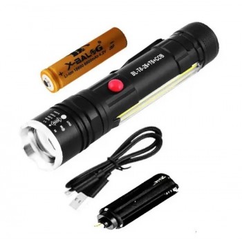 ліхтарик Police на 1 акум. 18650 або 3 батар. R03, магніт, zoom, зар. microUSB  T6-26+T6+COB