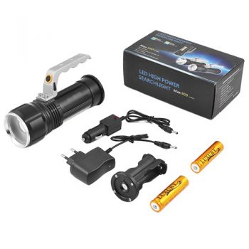 ліхтарик Police на 2 акум. 18650, zoom, зар. 220V/12V, White+Red  S912-XPE+COB