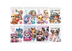 розмальовка Мандарин 14,8х21см. 12арк. на спіралі, з наліпками  Р044  (20)