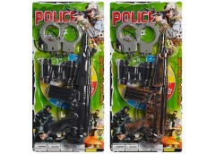 набір поліцейського автомат-тріскачка, бінокль, наручники, на бліст. 20х43х3см. ...