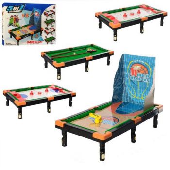 більярд 5в1 (більярд, футбол, хокей, баскетбол) 55х30х13см. на ніжках, в кор. 56х40х4см.  6899  (24)