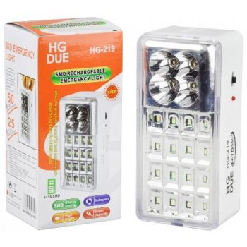 ліхтарик акум. світлодіодний кемпінговий 12х5х5см., 4+16 LED. 4Ah  HG-219  (120)