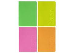 блокнот Buromax Neon А5/80арк., зшита обкл. PVC, клітинка  ВМ.24822180  (1/6/48)...