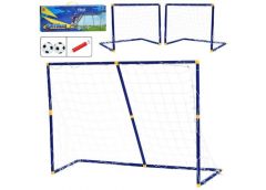 ворота футбольні 2в1, 3 сітки, насос, 2 м`ячі, в кор. 66х25х6см.  MR 1534  (12)