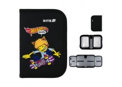 пенал Kite Hot Wheels 20,5х14х4см., 1 відділення, 2 відвороти  HW25-622-2  (48)