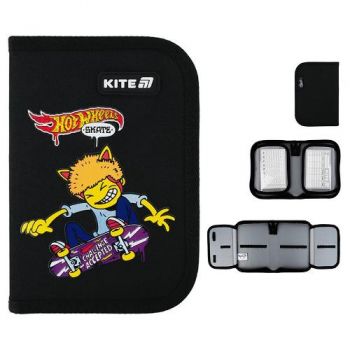 пенал Kite Hot Wheels 20,5х14х4см., 1 відділення, 2 відвороти  HW25-622-2  (48)