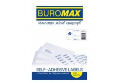 етикетки самоклеючі Buromax A4 210х148,5мм. 2шт. на листі, набір 100арк.  ВМ.281...