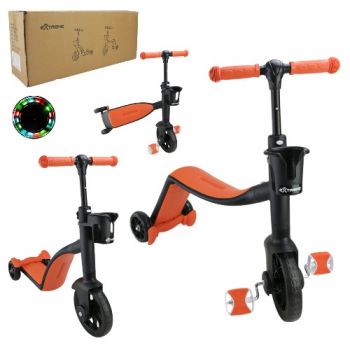 самокат 2в1 (велобіг/самокат), колеса EVA, помаранчевий, в кор. 63х18х26см.  SC825  (1)
