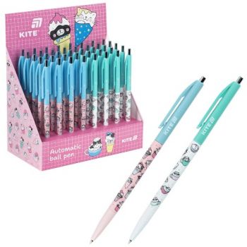 ручка Kite Ice & Cup кульк. автом. синя 0,5мм.  К25-361-2  (40/1200)