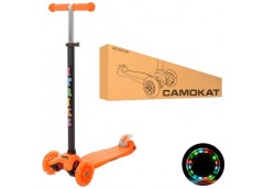 самокат MAXI 3 кол. ПУ, 2 пер. 120мм.-св., кермо 75-85см., підн.40х13см., в кор ...