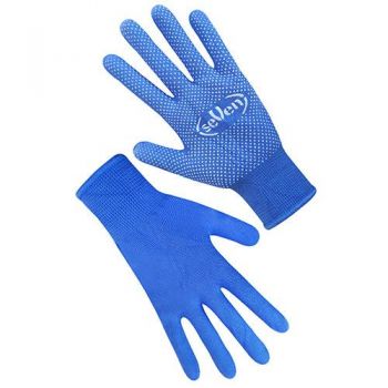 рукавиці Seven синтетичні сині з ПВХ крапкою  69057  (12/1200)