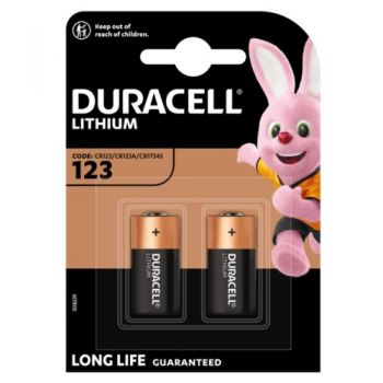 батарейка Duracell  DL123 1х2 на бліст.  (2/20)