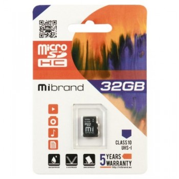 карта пам`яті Mibrand micro SDHC  32Gb Class10