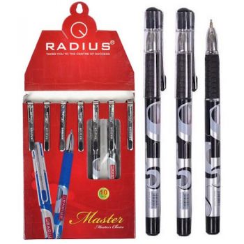 ручка Radius Master кульк. масл. чорна  (10/1440)