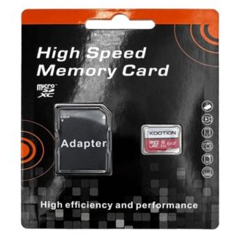 карта пам`яті Kootion micro SDHC  64Gb Class10 + адаптер  TF-64G-U1