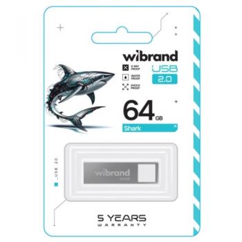 флеш-карта Wibrand Shark  64Gb  WI2.0/SH64U4S