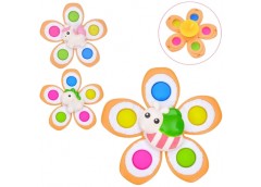 брязкальце квітка 12см.. спінер,  м'які кнопки/Pop it, в кул. 12х12х5см.  GZ-05 ...