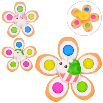 брязкальце квітка 12см.. спінер,  м'які кнопки/Pop it, в кул. 12х12х5см.  GZ-05  (180)