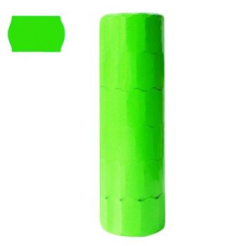 цінник Укр. малий (26х12мм) зелений 5м. (бабина - 6шт.)  (6/576)