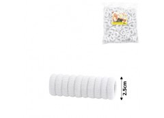 гумка для волосся Калуш біла махрова 