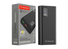 аккумулятор Power Bank Titanum 20000mAh, 22,5W, QC+PD, чорний  TPB-727S-B