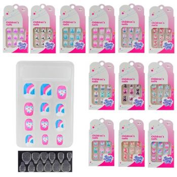 аксесуари для дівчат нігті накладні Beauty star на клейкій основі в кор. 7х11см.  PL523-001  (480)