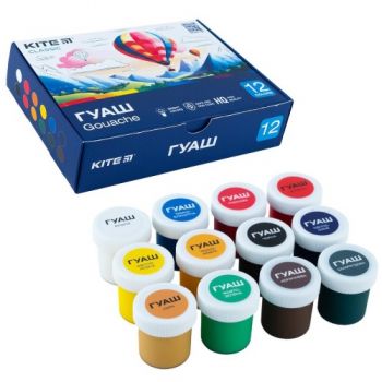 гуаш Kite Classic 12кол./20мл.  К-063  (12)