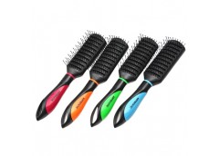 гребінець масажний пл. прямокутний чорний з кольоровою ручкою  9552-70  (24/144)...