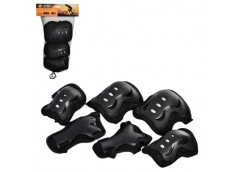 захист для колін, ліктів, зап'ясть розмір L, чорний, в сітці  MS 3421  (50)