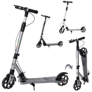 самокат алюм., 2 кол. ПУ 145мм.-св., кермо 81/91см., підн. 50/27х12см., підставка  SR 2-039-7  (4)