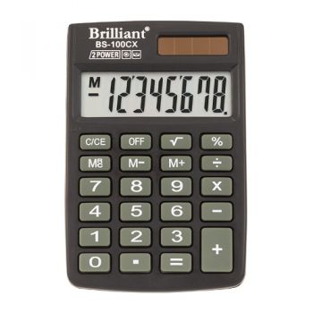 калькулятор Brilliant BS-100СХ кишеньковий 5,8х8,8х1,0см.  (50/200)