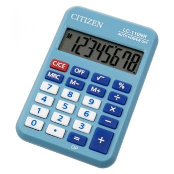 калькулятор Citizen LC-110NR-BL кишеньковий кольоровий 5,8х8,7х1,2см.  (20)