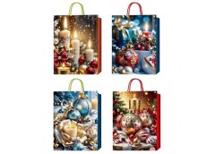 пакет подар. Buromax паперовий новорічний 18х23х8см., тиснення фольгою  ВМ.20001...