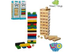 дерев`яна іграшка Вежа, 51 блок, кубики, в кор. 19,5х5х5х5,5см.  MD 1211  (50)
