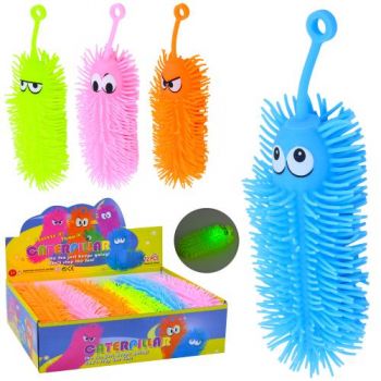 іграшка антистрес гусениця 20см., світло, на батар., 12шт. в диспл. 33х10х19см.  MS 4128  (96)