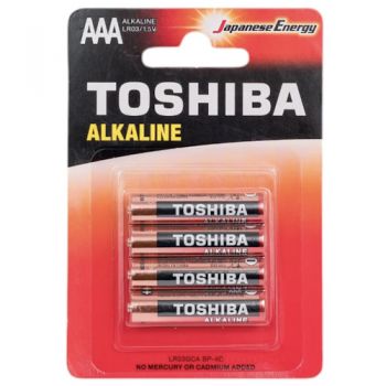батарейка Toshiba LR 03 Economy Alkaline 1x4 бліст.  (4/48/192)