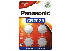 батарейка Panasonic таблетка CR2025  3V  1x4 бліст. (4/48)