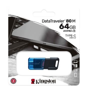 флеш-карта Kingston 64Gb DT 80M Type-C USB 3.2  DT80M/64GB