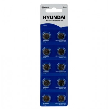 батарейка Hyundai AG-13 таблетка 1х10 на бліст.  (10/200)
