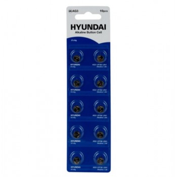 батарейка Hyundai AG- 3 таблетка 1х10 на бліст.  (10/200)