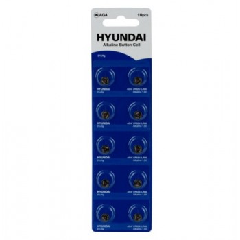 батарейка Hyundai AG- 4 таблетка 1х10 на бліст.  (10/200)