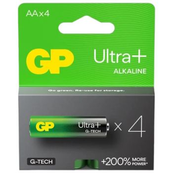 батарейка GP Ultra Plus Alkaline LR 6  1x4 бліст.  (4/40/320)