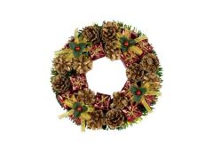 вінок новорічний d-22см.  86-22/123416  (1/90)