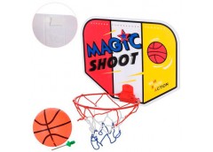 баскетбольное кольцо щит-пластик, сетка, мяч, игла, в кул. 35,5х34х4см.  MR 0879...