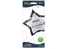 кулька фольгована Pelican Зірка Happy Birthday 45см.  835156