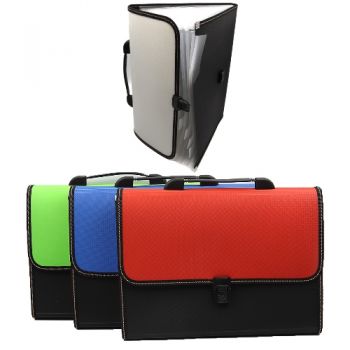 портфель J.Otten IMG-4568 пластиков. на 13 відділень А4 33х24х3см. на замку  (20/80)