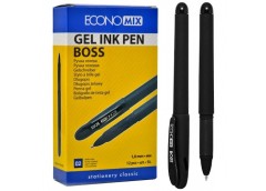 ручка Economix Boss гелева чорна 1,0мм.  Е11914-01  (12/144)